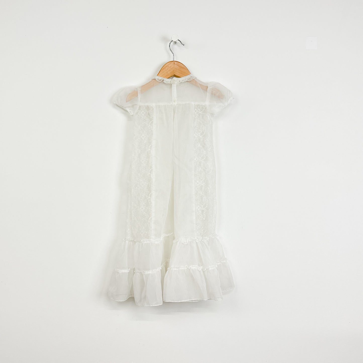 Vintage Sheer Lace Babydoll Dress - Size 3-4yr