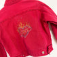 Vintage Bedazzled 'Love' Red Denim Jacket - Size 2-3yr