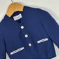 60's Vintage Tiny Navy Linen Blazer - Size 18mo