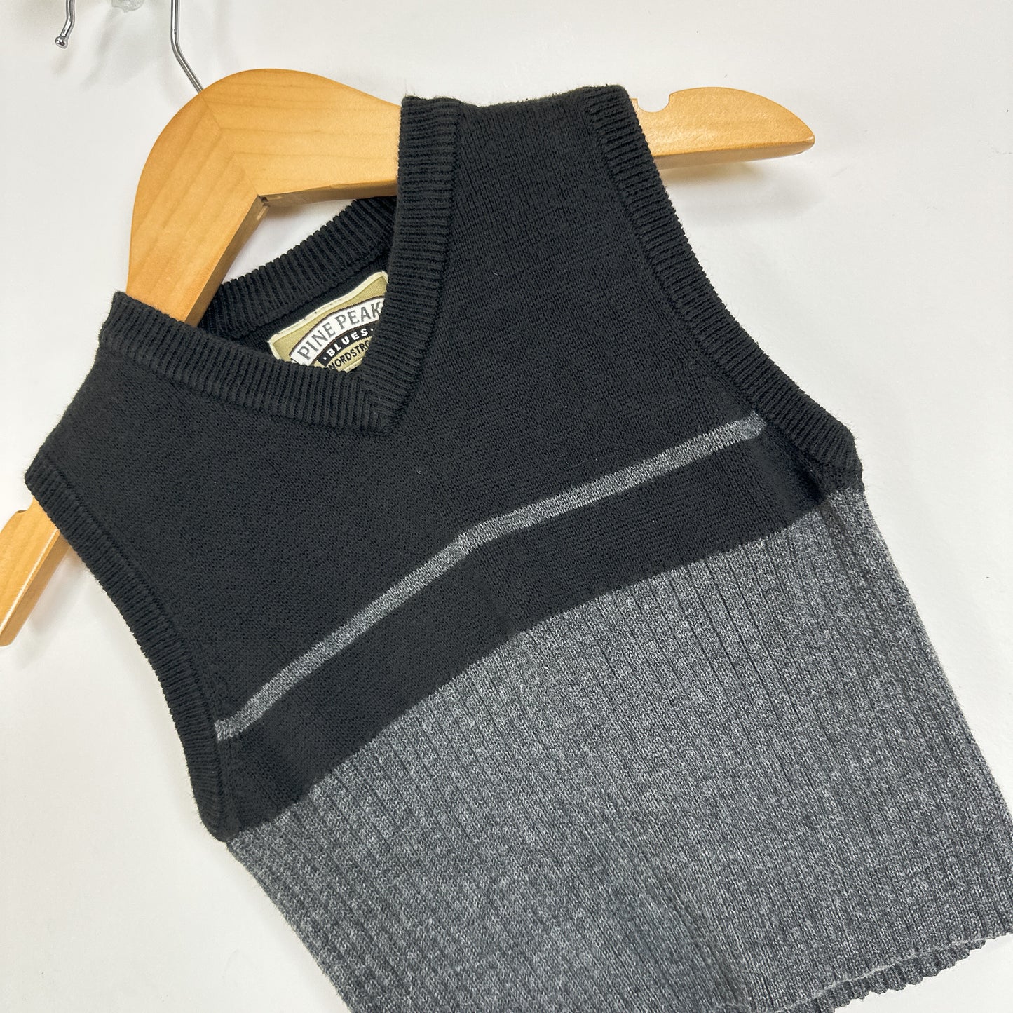 90's Toddler Black and Gray Sweater Vest - 18mo