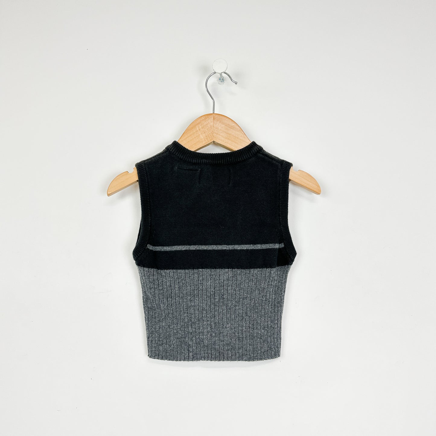 90's Toddler Black and Gray Sweater Vest - 18mo