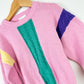 80's Vintage Pastels Cable Knit Sweater - Size 6-7yr