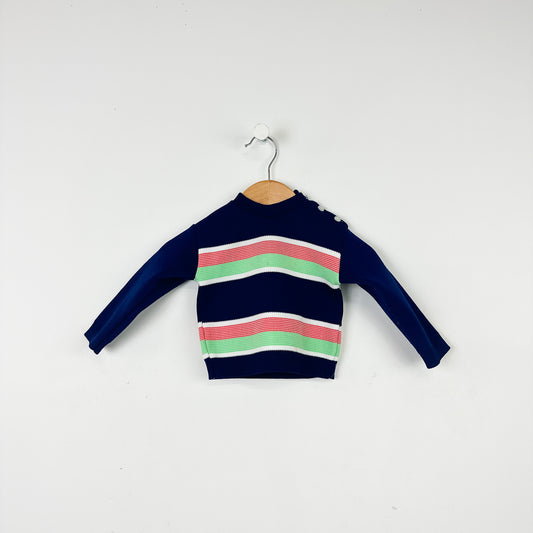 Vintage 70's Infant Soft Spun Striped Sweater - 6-9mo