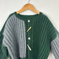 Handmade Bubble Cardigan with Baseball Buttons - Size 6-7yr