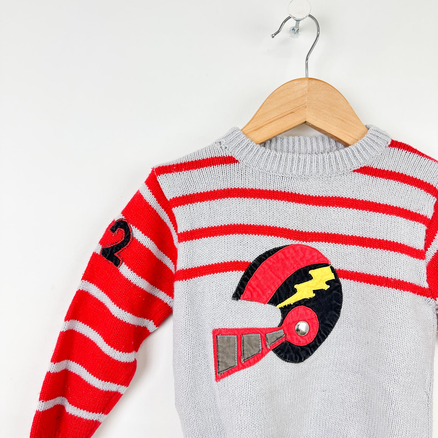 Vintage Kid's Football Sweater - Size 3-4yr