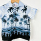 Vintage Kids Blue Hawaiian Scene Shirt - 3T
