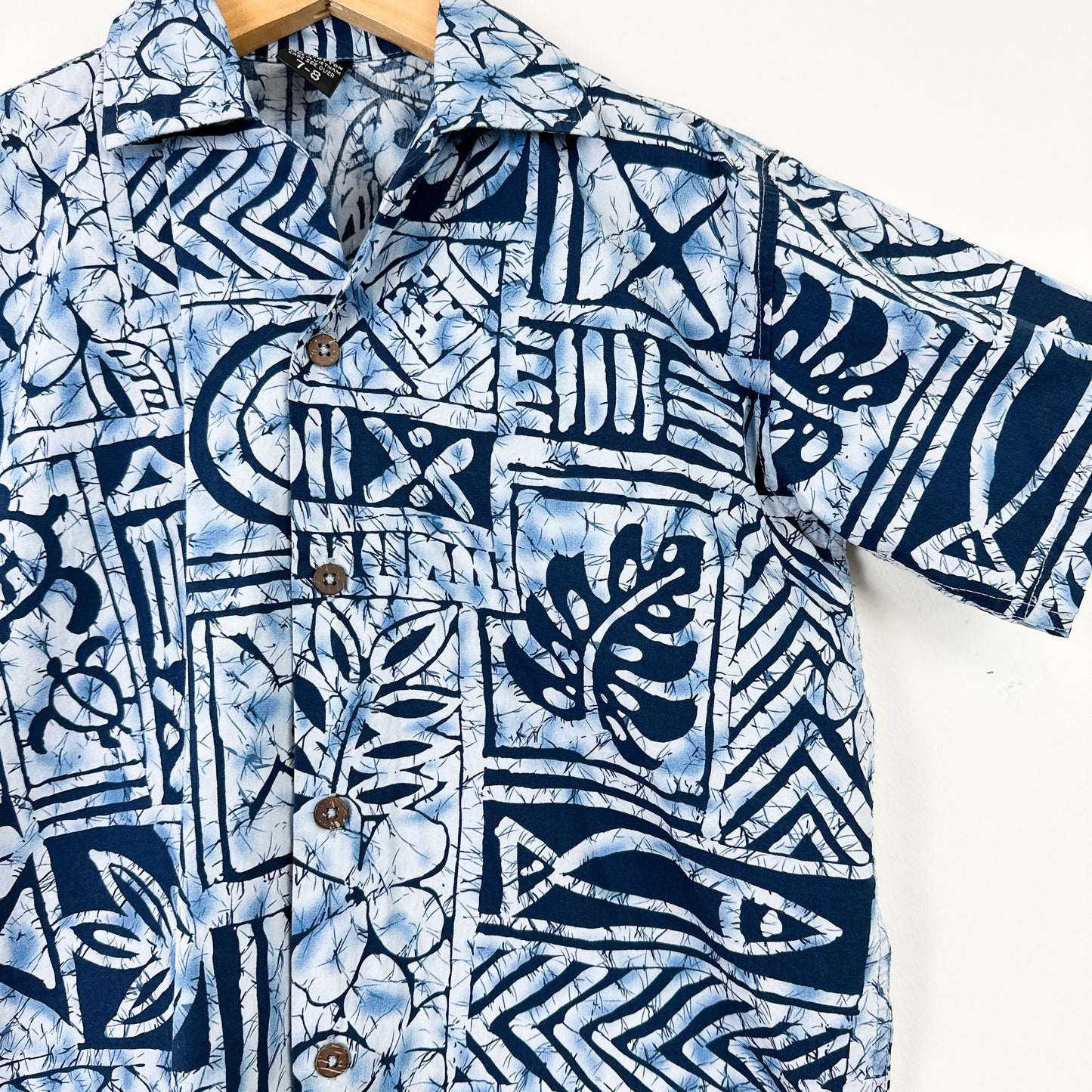 Vintage Batik Print Shirt - Size 7-8yr