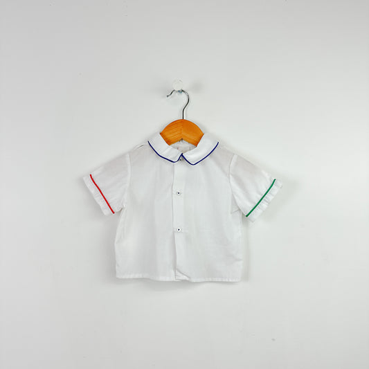 Vintage Colorful Piping Button Down - 24mo