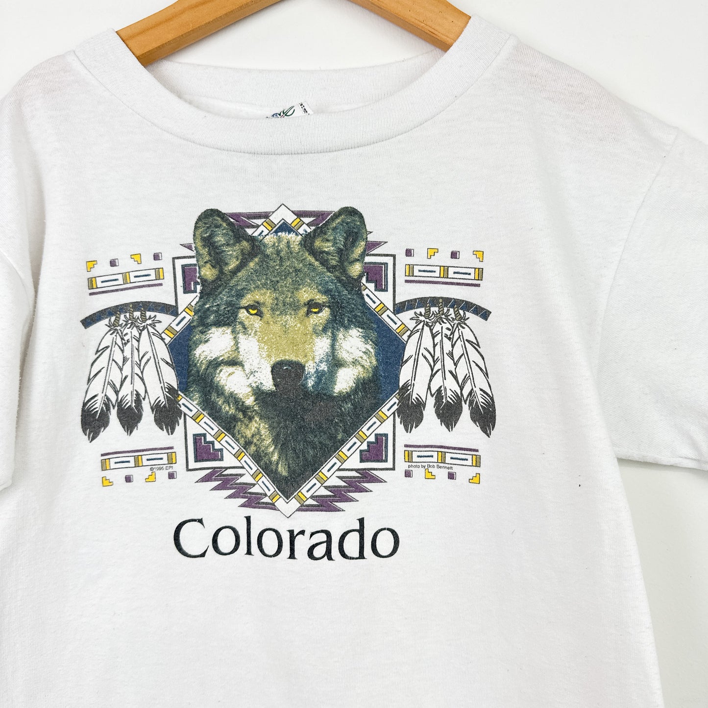 Vintage Colorado Wolf Tourist Tee - Size 8-9yr
