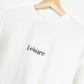LEISURE - White Logo Crewneck - Size Youth XL (Adult S)