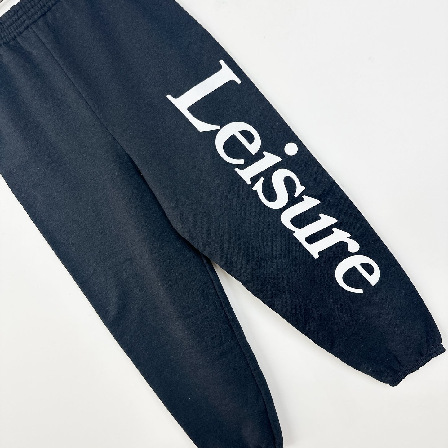 LEISURE - Black Logo Sweats - 10-12yr