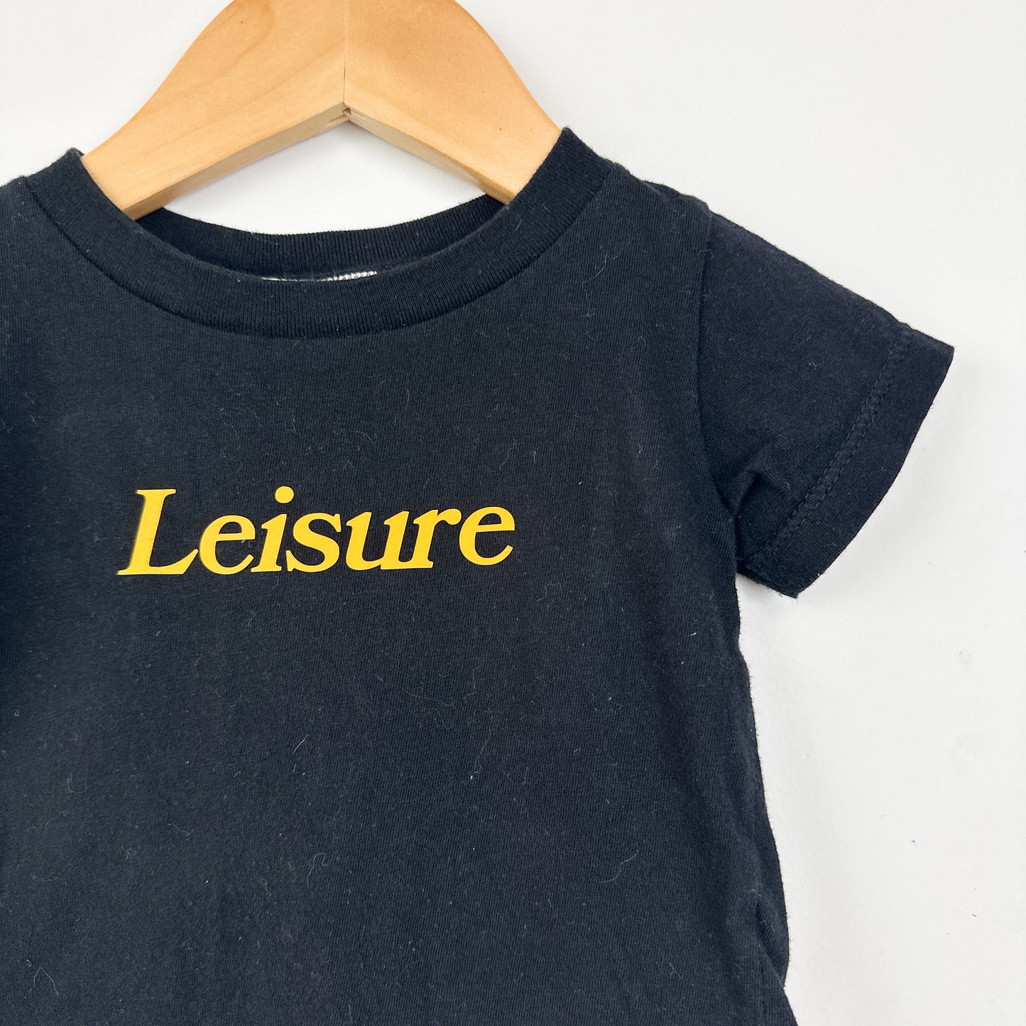 LEISURE - Black Logo Tee - Size 12mo