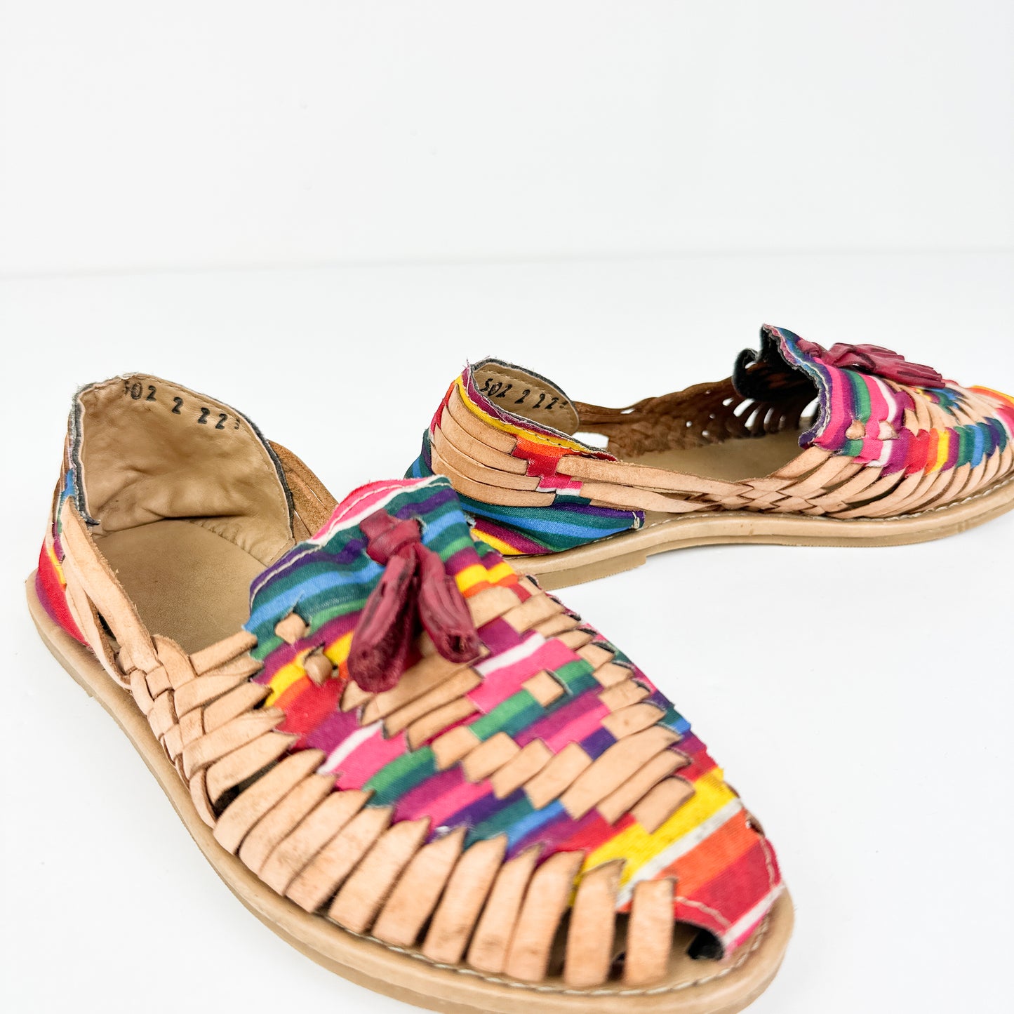 Kids Colorful Huaraches with Tassels - Size 5