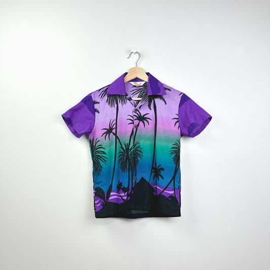 Vintage Purple Hawaiian Shirt - 12-14yr