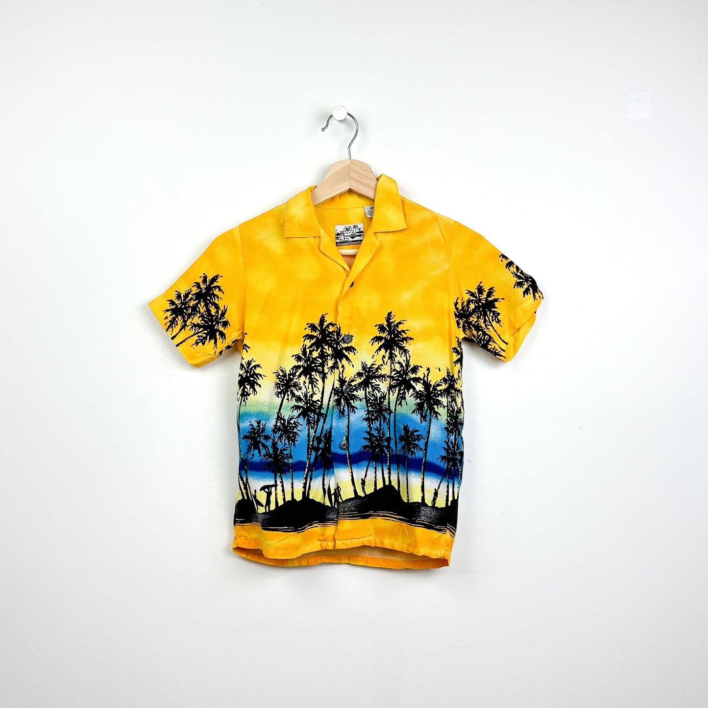 Vintage Kid's Yellow Hawaiian Shirt - 6-7yr