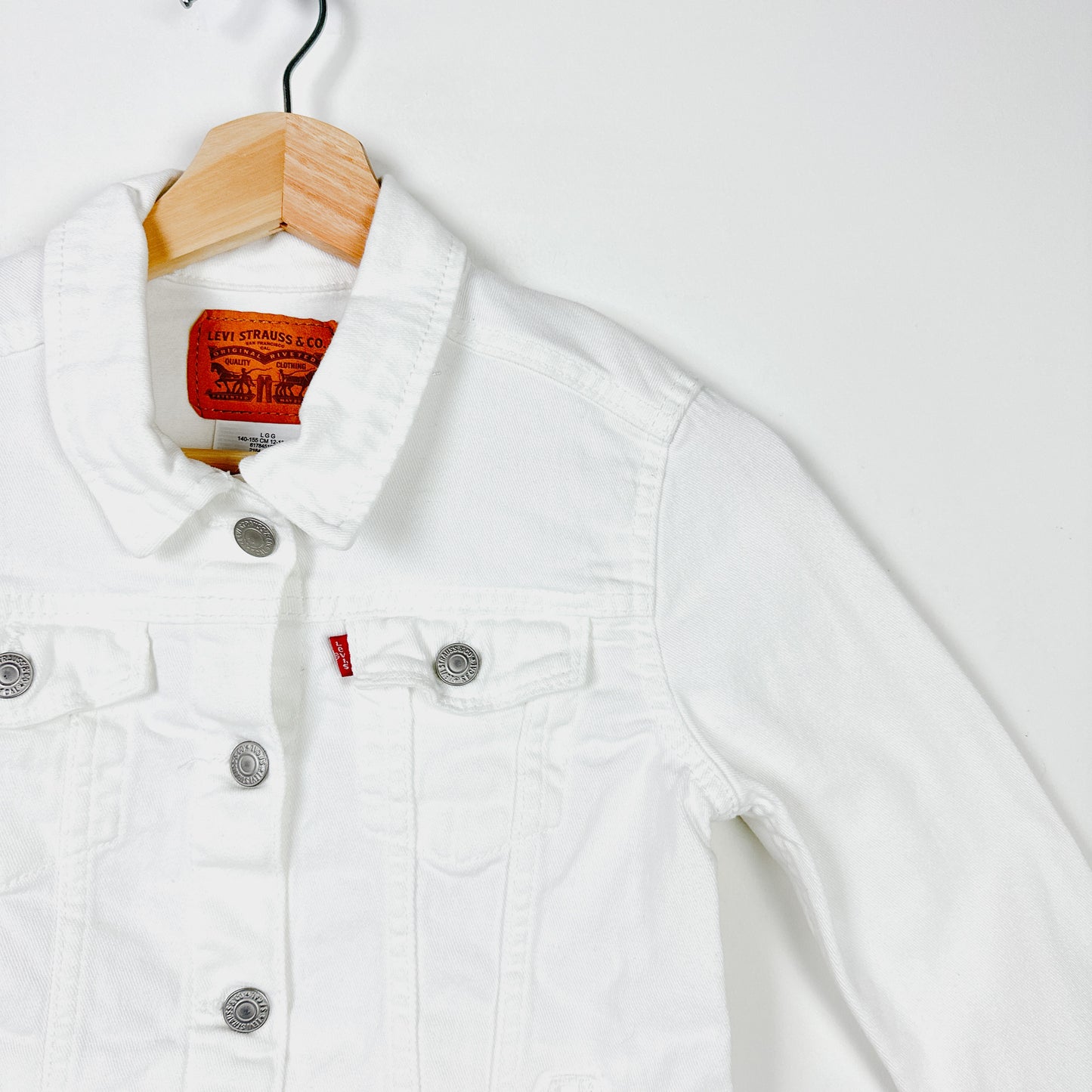 Levi's White Denim Jacket - Size 8-9yr