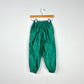 80's Vintage Shiny Green Track Pants - Size 4-5yr