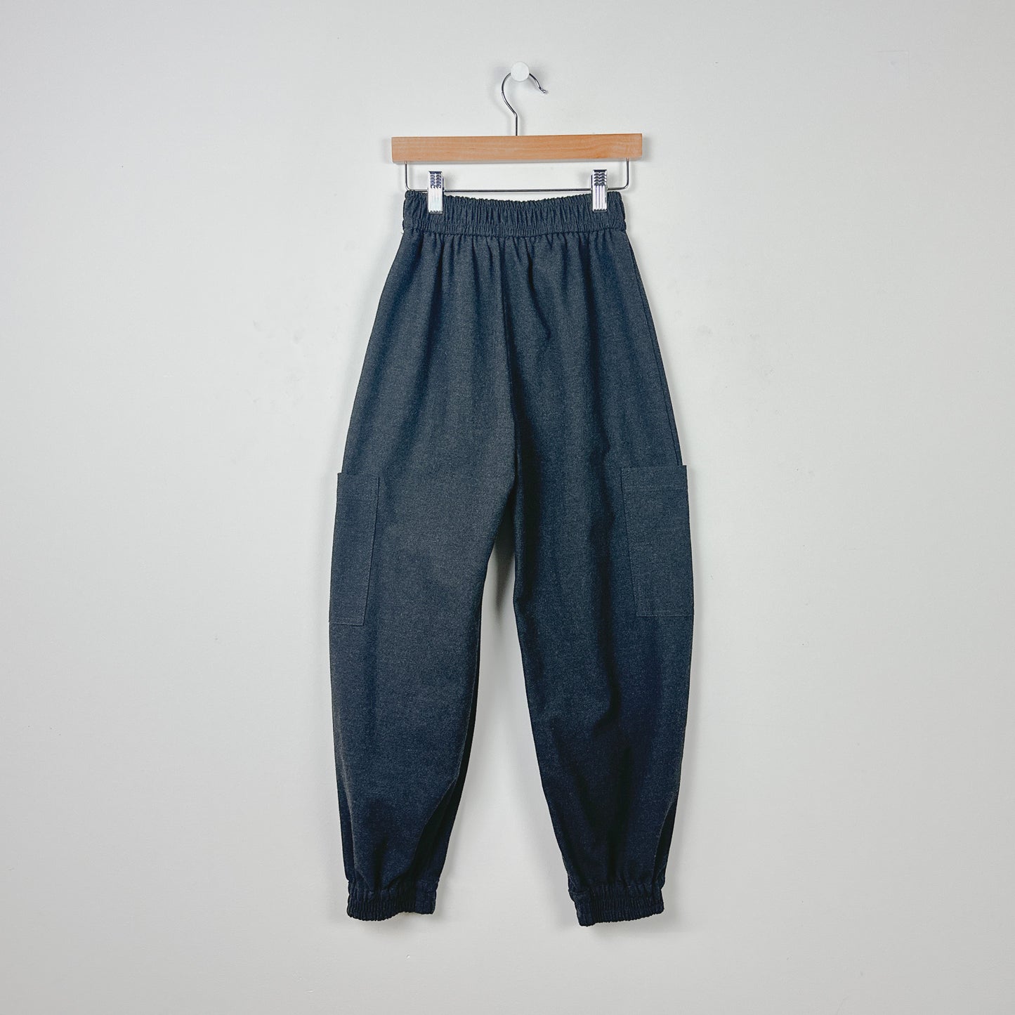 Brushed Cotton Charcoal Cargos - Size 10yr