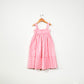 Vintage Pink and White Striped Big Bow Summer Dress - Size 5-6yr