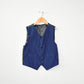 Vintage Kids Navy Pinstripe Vest - Size 10-12yr