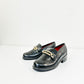 Vintage Kid's Leather Loafers with Gold Hardware - Size 13.5