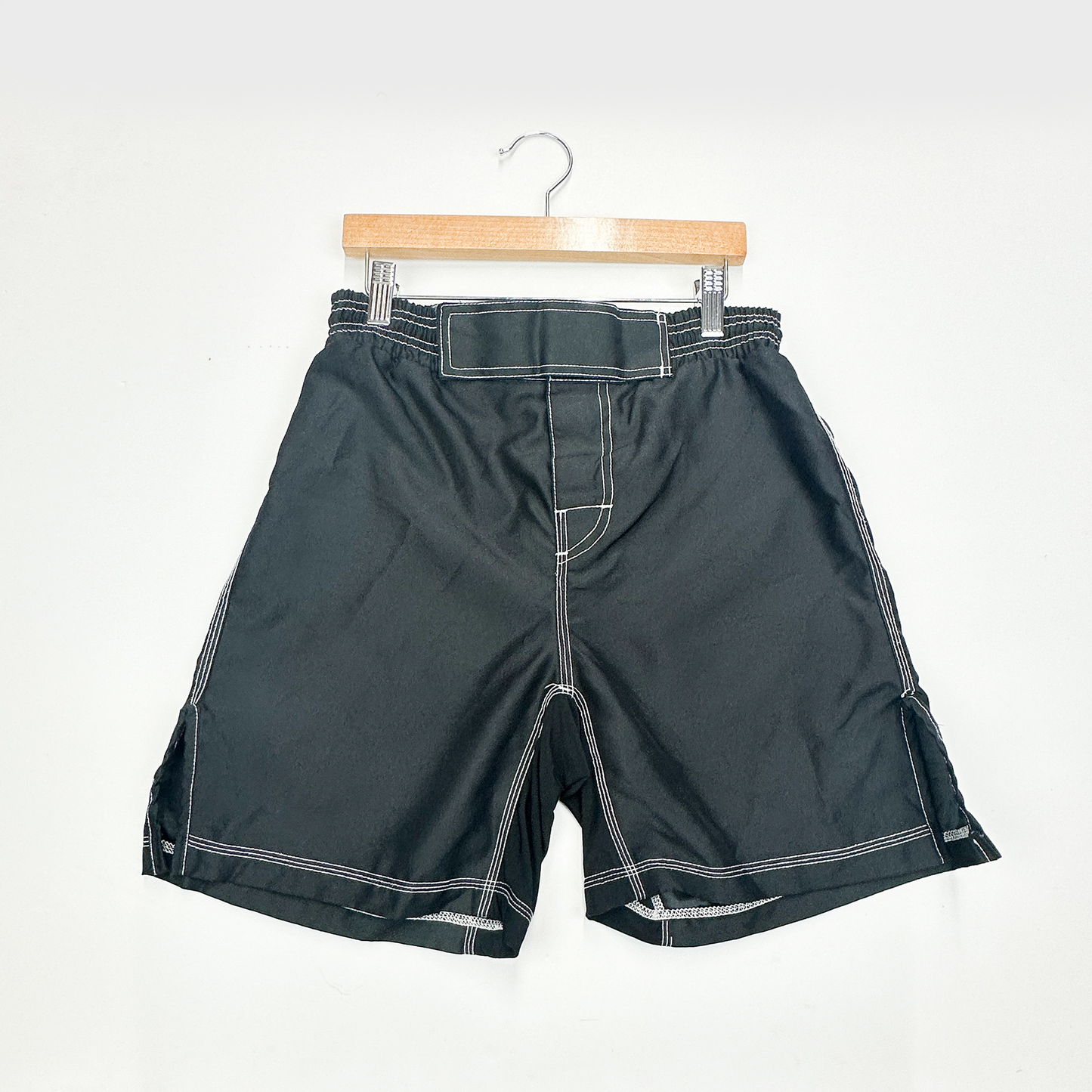 Kids Oversized Black Nylon Shorts - Size 12-14yr
