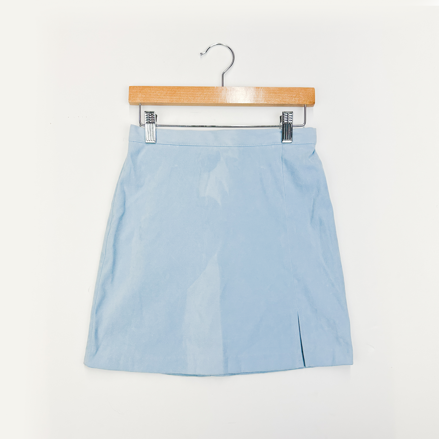 Vintage Kids High Waisted Baby Blue Skirt - Size 10yr