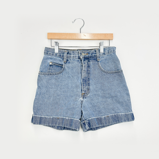 Vintage Kids Cuffed Denim Shorts - Size 12yr