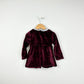 90's Vintage Velvet and Lace Dress - Size 18mo