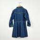Vintage Long Sleeve Denim Dress - Size 8-9