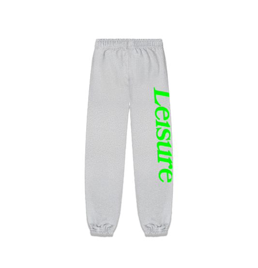 LEISURE - Gray and Green Logo Sweats