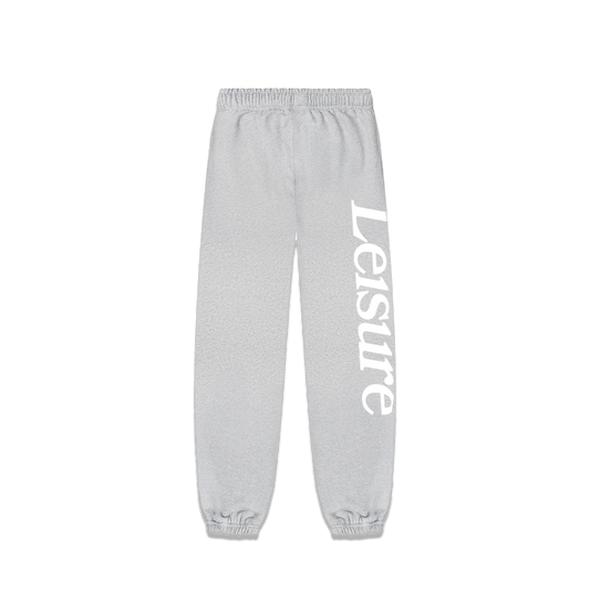 LEISURE - Gray and White Logo Sweats