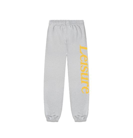 LEISURE - Gray and Yellow Logo Sweats