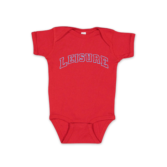 LEISURE Jr. Varsity Logo Onesie - Red