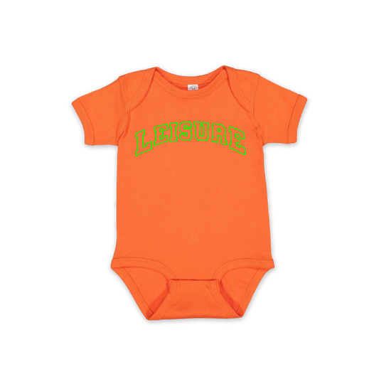 LEISURE Jr. Varsity Logo Onesie - Orange