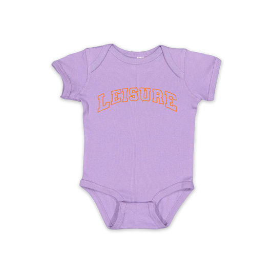 LEISURE Jr. Varsity Logo Onesie - Lavender