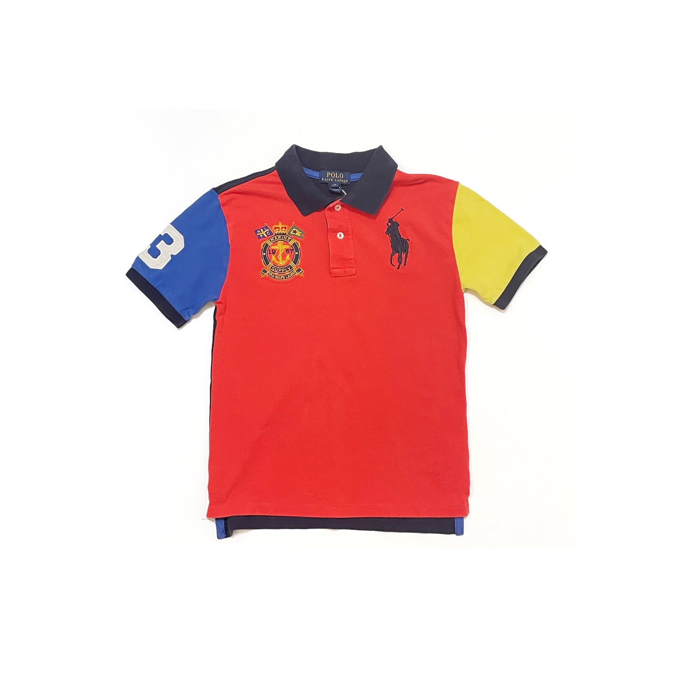 Kids RL Polo Marine Supply Color Block Polo Shirt - 10-12yr