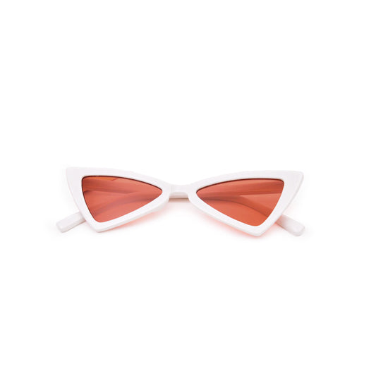 Kids White and Red Cat Eye Sunnies